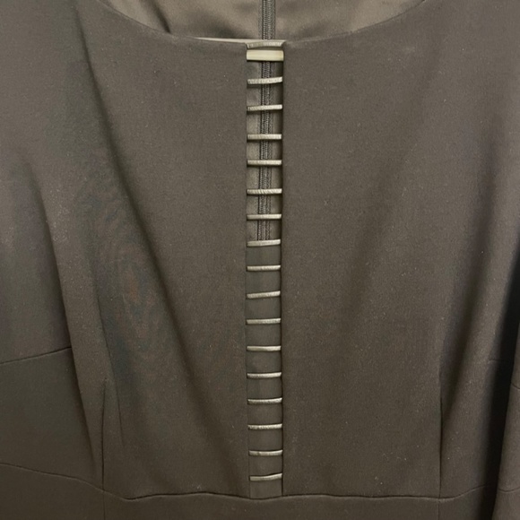 Elie Tahari Doreen Ladder Stitch-Inset Dress - Picture 2 of 5